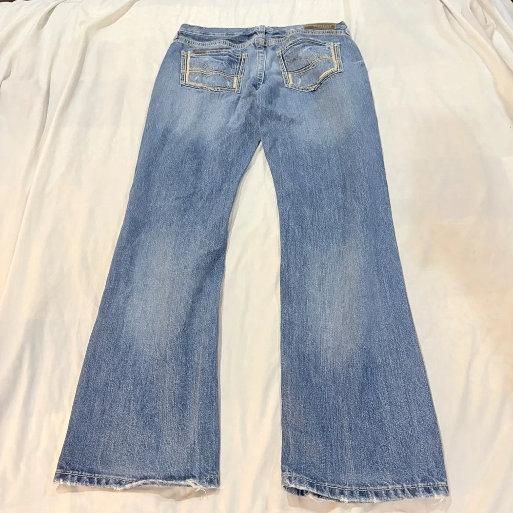 Ariat M5 Mens Straight Fit Straight Leg Jeans 34x34 Medium Wash Contrast Stitch